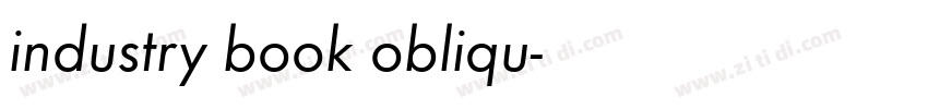 industry book obliqu字体转换